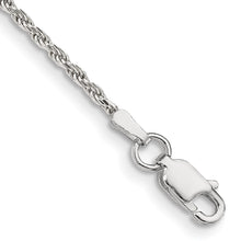 Load image into Gallery viewer, Sterling Silver 1.7mm Diamond-cut Rope Chain Anklet
