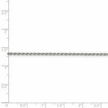 Load image into Gallery viewer, Sterling Silver Rhodium-plated 1.7mm Diamond-cut Rope Chain w/2in ext.
