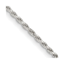 Load image into Gallery viewer, Sterling Silver 1.7mm Diamond-cut Rope Chain w/4in ext.
