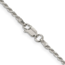 Load image into Gallery viewer, Sterling Silver 1.85mm Diamond-cut Rope Chain

