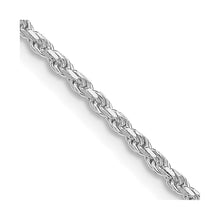Load image into Gallery viewer, Sterling Silver Rhodium-plated 1.85mm Diamond-cut Rope Chain
