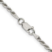 Load image into Gallery viewer, Sterling Silver 2.25mm Diamond-cut Rope Chain
