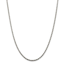 Load image into Gallery viewer, Sterling Silver Rhodium-plated 2.25mm Diamond-cut Rope Chain
