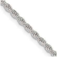 Load image into Gallery viewer, Sterling Silver 2.25mm Diamond-cut Rope Chain
