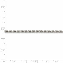 Load image into Gallery viewer, Sterling Silver Rhodium-plated 2.5mm Diamond-cut Rope Chain
