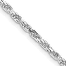 Load image into Gallery viewer, Sterling Silver Rhodium-plated 2.5mm Diamond-cut Rope Chain
