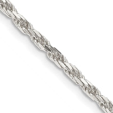 Load image into Gallery viewer, Sterling Silver 2.5mm Diamond-cut Rope Chain w/2in ext.
