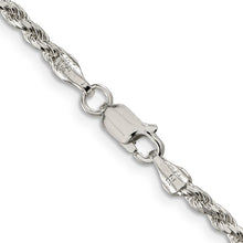 Load image into Gallery viewer, Sterling Silver 2.75mm Diamond-cut Rope Chain
