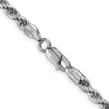 Load image into Gallery viewer, Sterling Silver Rhodium-plated 4.75mm Diamond-cut Rope Chain
