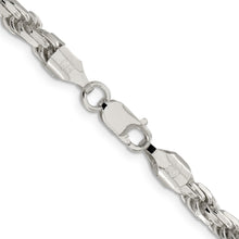 Load image into Gallery viewer, Sterling Silver 5.75mm Diamond-cut Rope Chain
