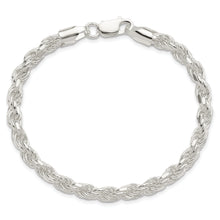 Load image into Gallery viewer, Sterling Silver 5.75mm Diamond-cut Rope Chain
