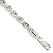 Load image into Gallery viewer, Sterling Silver 5.75mm Diamond-cut Rope Chain

