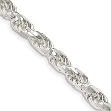 Load image into Gallery viewer, Sterling Silver 5.75mm Diamond-cut Rope Chain
