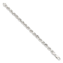 Load image into Gallery viewer, Sterling Silver 7mm Diamond-cut Rope Chain
