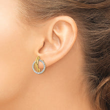 Load image into Gallery viewer, Sterling Silver Gold-Plated Diamond Mystique Post Earrings
