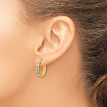 Load image into Gallery viewer, SS Gold-Plated Diamond Mystique Dia/Emerald Earrings/Bangle Set
