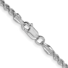 Load image into Gallery viewer, Sterling Silver Rhodium-plated 2.5mm Solid Rope Chain
