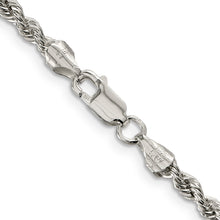 Load image into Gallery viewer, Sterling Silver 3mm Solid Rope Chain

