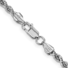 Load image into Gallery viewer, Sterling Silver Rhodium-plated 3mm Solid Rope Chain
