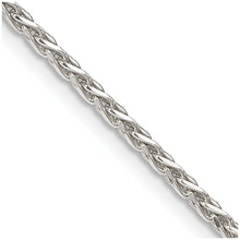 Load image into Gallery viewer, Sterling Silver 2mm Diamond-cut Spiga Chain w/2in ext.
