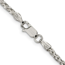 Load image into Gallery viewer, Sterling Silver 2.75mm Diamond-cut Spiga Chain
