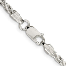 Load image into Gallery viewer, Sterling Silver 3.75mm Diamond-cut Spiga Chain
