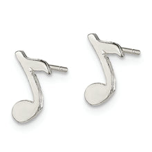 Load image into Gallery viewer, Sterling Silver Musical Note Mini Earrings
