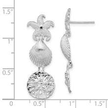 Load image into Gallery viewer, Sterling Silver Polished Sea Life Dangle Post Earrings
