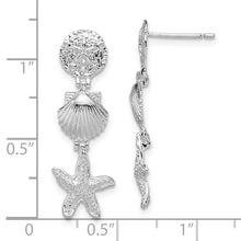 Load image into Gallery viewer, Sterling Silver Polished Sea Life Dangle Post Earrings
