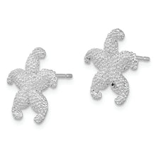 Load image into Gallery viewer, Sterling Silver Polished Starfish Post Earrings
