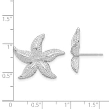 Load image into Gallery viewer, Sterling Silver Polished Starfish Post Earrings

