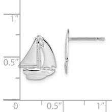 Load image into Gallery viewer, Sterling Silver Polished Small Sailboat Post Earrings
