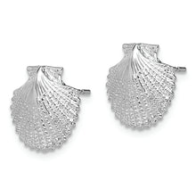 Load image into Gallery viewer, Sterling Silver Polished Scallop Shell Post Earrings
