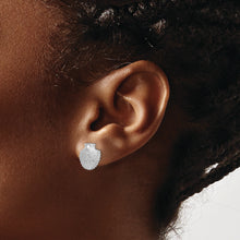 Load image into Gallery viewer, Sterling Silver Polished Scallop Shell Post Earrings
