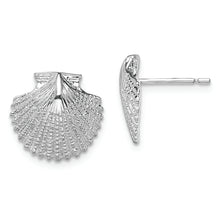 Load image into Gallery viewer, Sterling Silver Polished Scallop Shell Post Earrings
