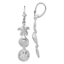Load image into Gallery viewer, Sterling Silver Polished Sea Life Leverback Earrings
