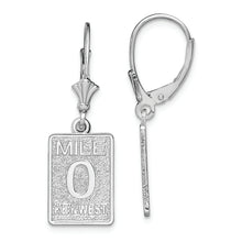 Load image into Gallery viewer, Sterling Silver Polished Mile 0 Key West Leverback Earrings
