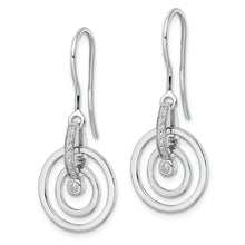 Load image into Gallery viewer, Sterling Silver RH Polished CZ Dangle Earrings
