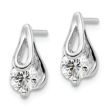 Load image into Gallery viewer, Sterling Silver Rhodium-plated CZ Post Earrings
