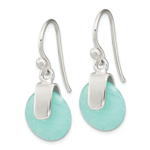 Load image into Gallery viewer, Sterling Silver Imitation Turquoise Circle Earrings
