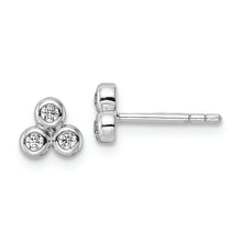 Load image into Gallery viewer, Sterling Silver RH Polished CZ Post Earrings
