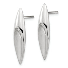 Load image into Gallery viewer, Sterling Silver Satin &amp; Polished Fancy Drop Post Earrings
