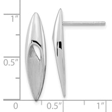 Load image into Gallery viewer, Sterling Silver Satin &amp; Polished Fancy Drop Post Earrings
