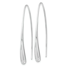 Load image into Gallery viewer, Sterling Silver Rh-Plated Polished Teardrop Threader

