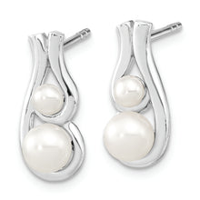 Load image into Gallery viewer, Sterling Silver Rhodium-plated FWC Pearl Post Earrings
