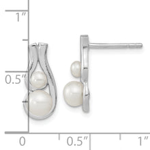 Load image into Gallery viewer, Sterling Silver Rhodium-plated FWC Pearl Post Earrings
