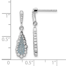 Load image into Gallery viewer, Sterling Silver Rhodium-plated CZ Teardrop Earrings
