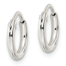 Load image into Gallery viewer, Sterling Silver Polished 1.5x10mm Endless Tube Hoop Earrings
