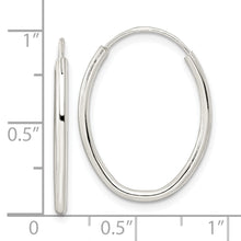 Load image into Gallery viewer, Sterling Silver Polished Endless Oval Hoop Earrings
