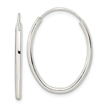 Load image into Gallery viewer, Sterling Silver Polished Endless Oval Hoop Earrings
